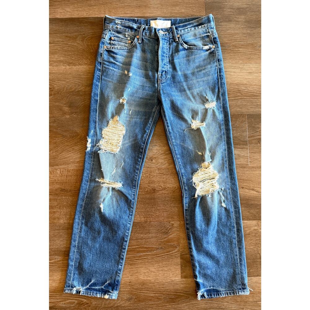 MOTHER Denim The Saint Soul Seeker Destroyed Jeans Size 24